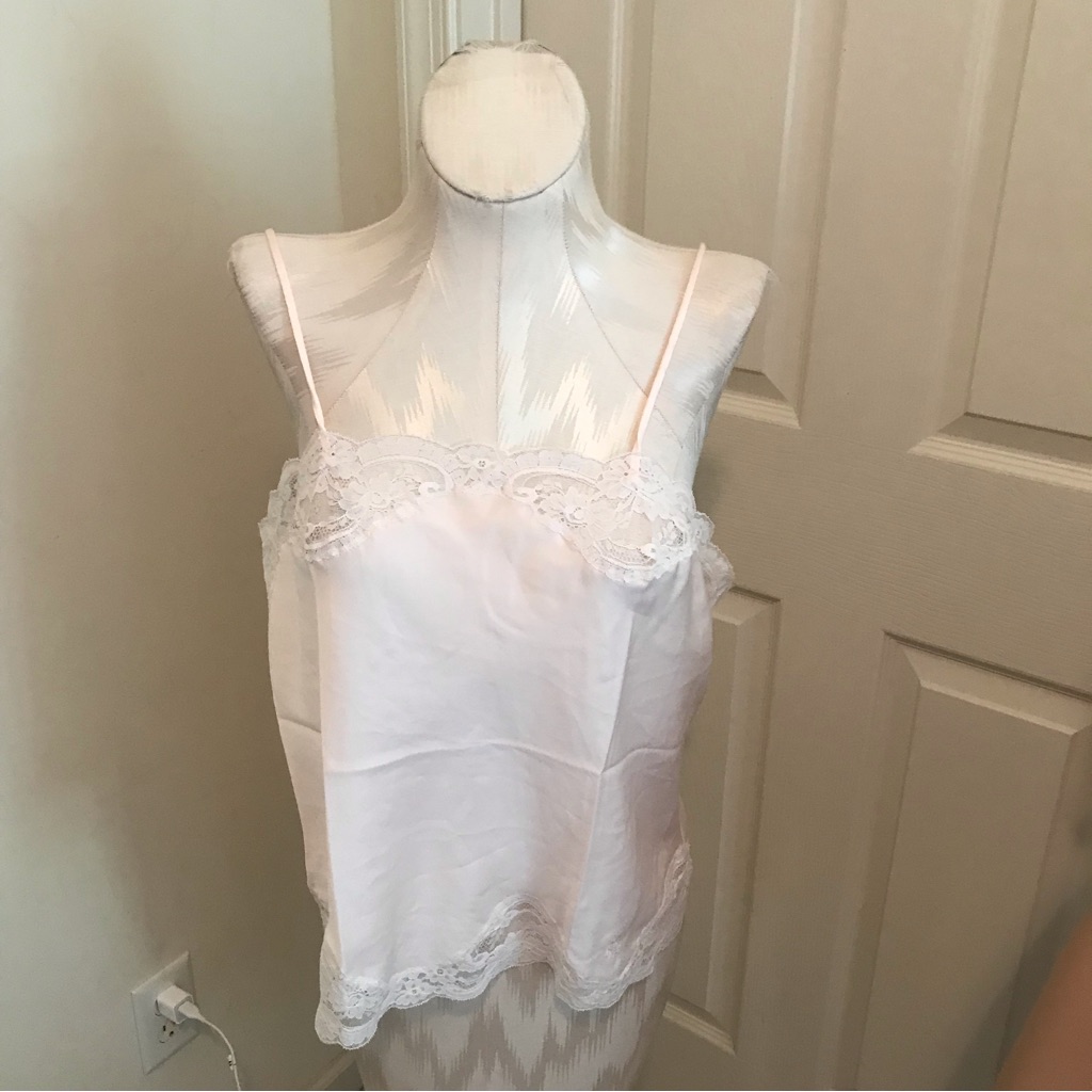 Christian Dior Camisole Nwt Size Large Pink/White Vintage